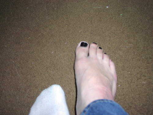 My black colored toes