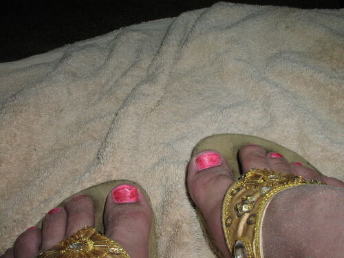 Tasty toes in my sandals