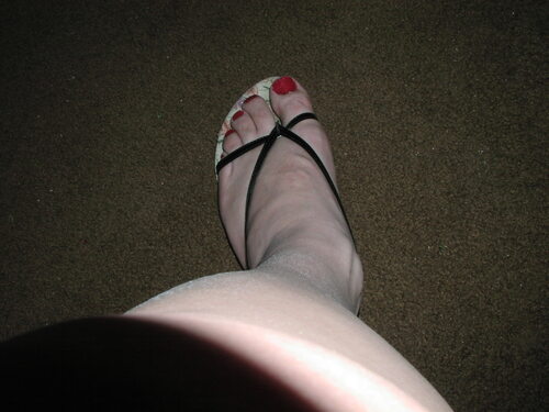 Feet and legs in my sandals