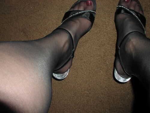 Looking sexy in my heels and stockings