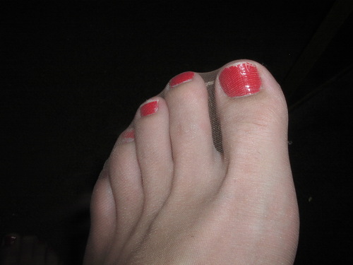 Lovely red nails for licking