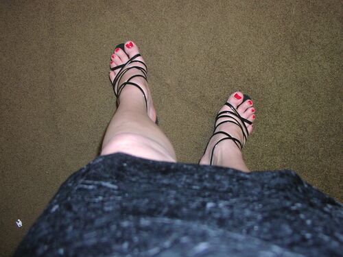 Just walking in my new black heels.